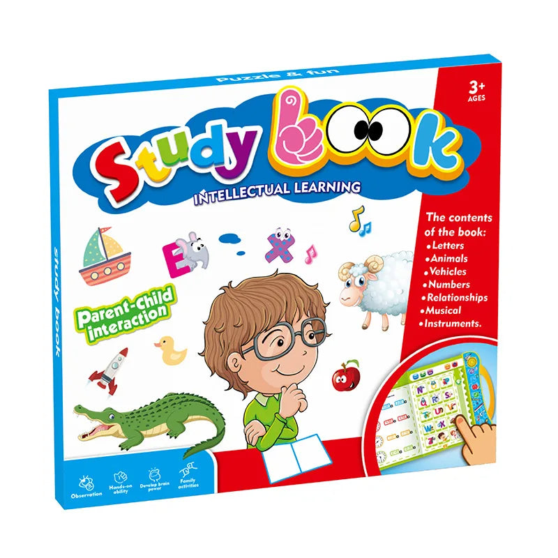 Interactive Children E Book - Musical English Educational Phonetic Learning E Book for Boys & Toddlers - Intelligence Book