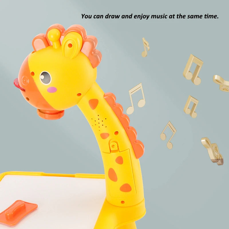 Children's led projector drawing table, Multifunctional toy painting desk, table educational learning toys for kids, Birthday Gift