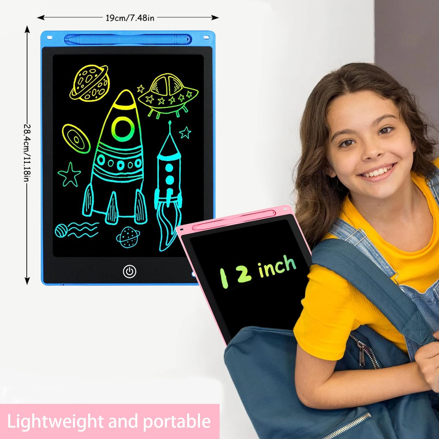 Electronic Handwriting Pad - Writing Board Drawing Tablet - LCD Screen Writing Tablet - Digital Graphic Toys for child 8 inch, 10 inch, 12 inch