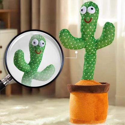 Rechargeable Dancing Cactus Toy - Music, LED Lights & Plush Entertainment for Kids