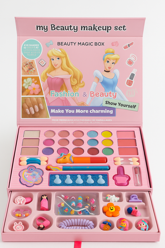 My Beauty Makeup Set for Kids – Accessory & Makeup Kit with Eyeshadows, Lip Gloss, Nail Art & Fun Accessories