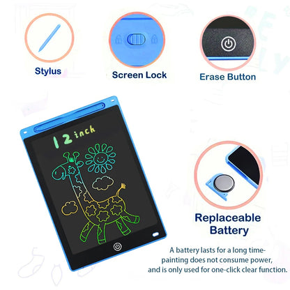 Electronic Handwriting Pad - Writing Board Drawing Tablet - LCD Screen Writing Tablet - Digital Graphic Toys for child 8 inch, 10 inch, 12 inch