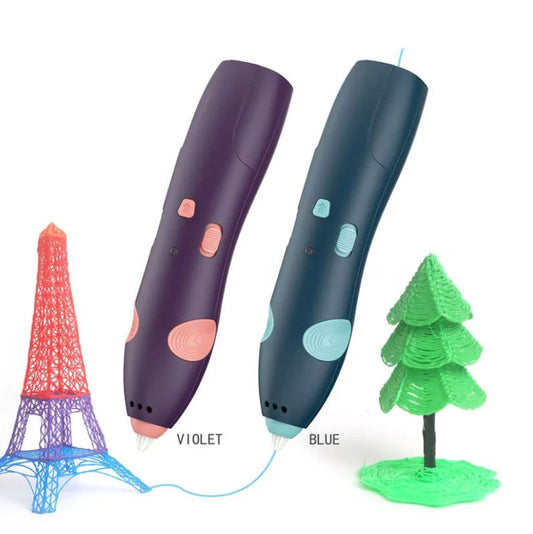 Fun & safe 3D printing pen for kids and beginners. USB powered with 3 PLA colors. Great for DIY projects, art, STEM learning & unique gifts.