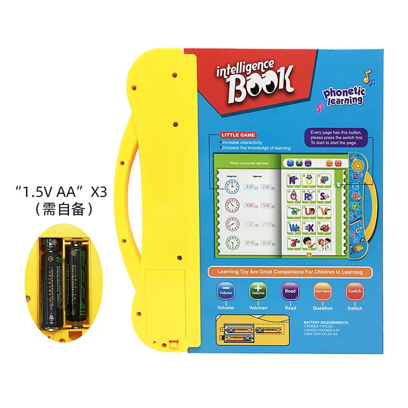 Interactive Children E Book - Musical English Educational Phonetic Learning E Book for Boys & Toddlers - Intelligence Book