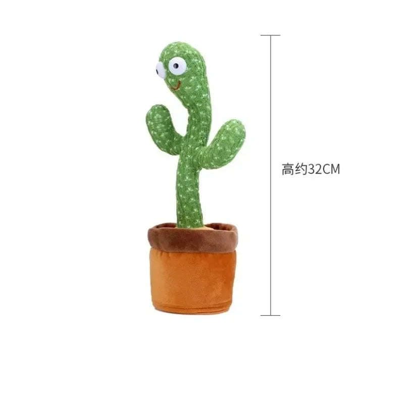 Rechargeable Dancing Cactus Toy - Music, LED Lights & Plush Entertainment for Kids