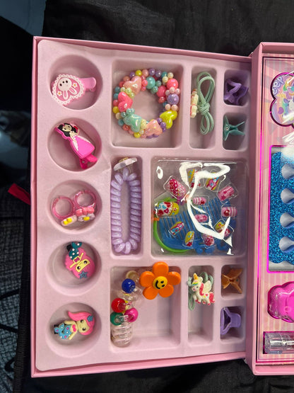 My Beauty Makeup Set for Kids – Accessory & Makeup Kit with Eyeshadows, Lip Gloss, Nail Art & Fun Accessories